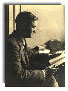F. Scott Fitzgerald at his desk